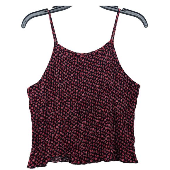 Paper Crane Camisole Tank Top M Red Floral Slim Fit Scoop Layering Top Summer - Picture 8 of 8
